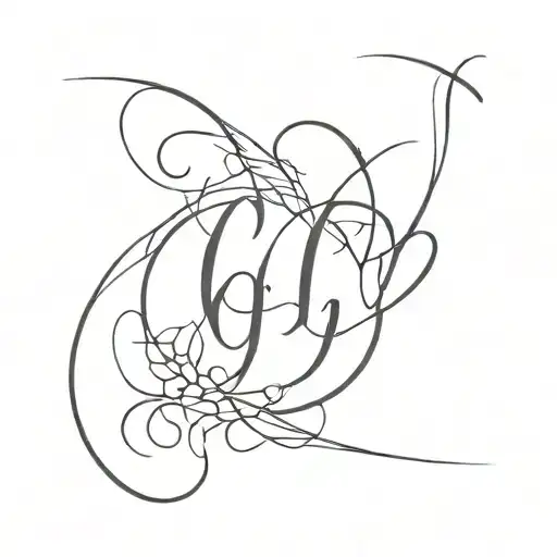 Our Initial name connected representing Cj and Jc  tattoo design idea