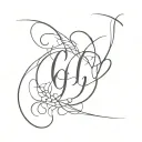 Our Initial name connected representing Cj and Jc  tattoo design idea