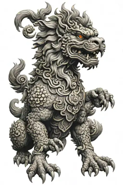 Foo Dog tattoo design idea