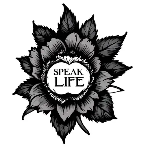 Speak Life tattoo design idea