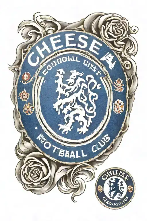 Chelsea football club logo tattoo design idea