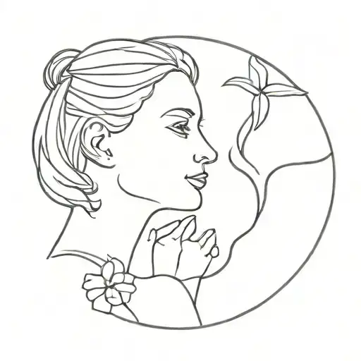 grandmother granddaughter  tattoo design idea