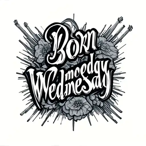 "Born Wednesday " rock band tattoo tattoo design idea