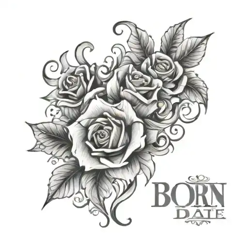 born date tattoo tattoo design idea