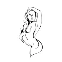 Prostitute logo tattoo design idea