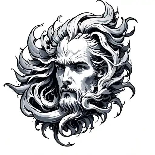 Neptune good tattoo design idea