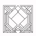 Geometric patterns inspired by the architecture of Georgia country tattoo design idea