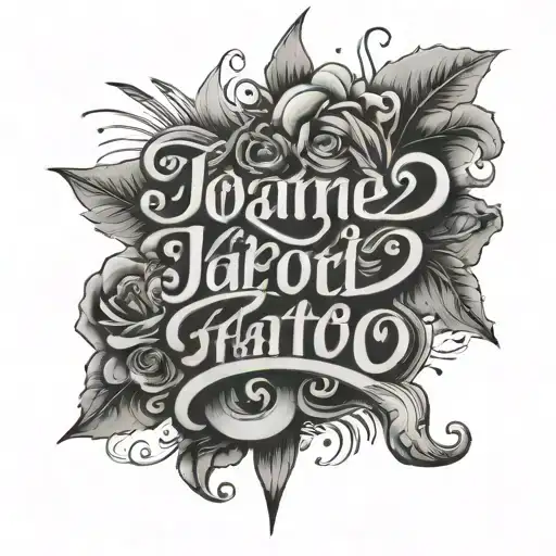 big script text that says Joanne tattoo design idea
