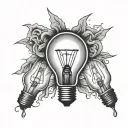 light bulb tattoo design idea