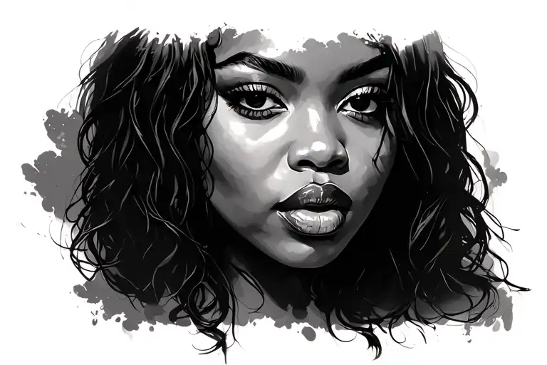 aaliyah tattoo design idea