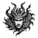 rahu ketu tattoo design idea