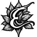 Cursive E tattoo design idea