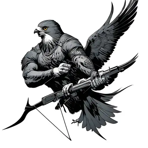 splintercell archer and kestrel game tattoo design idea