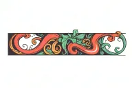 vines choking tattoo design idea