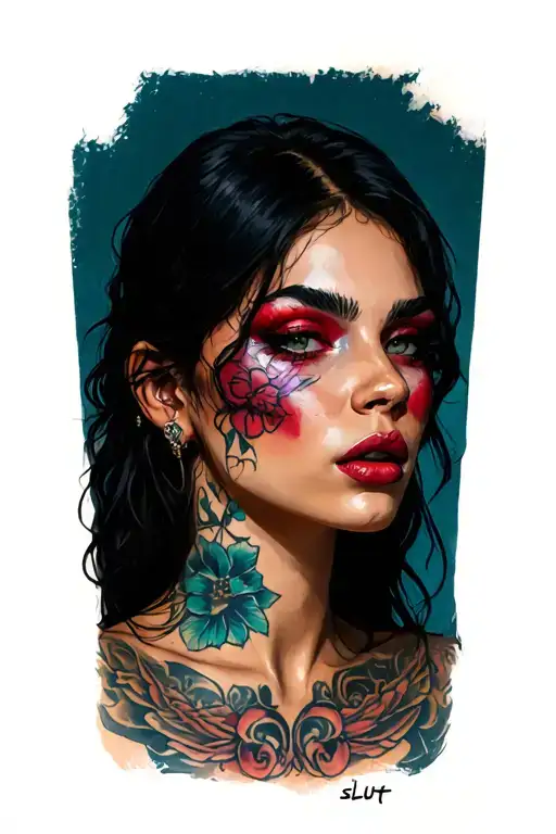 slut tattoo design idea