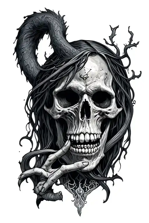 incubus, graveyard tattoo design idea