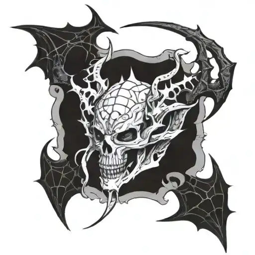 Daedric Prince Meridia Arachne Spooky tattoo design idea