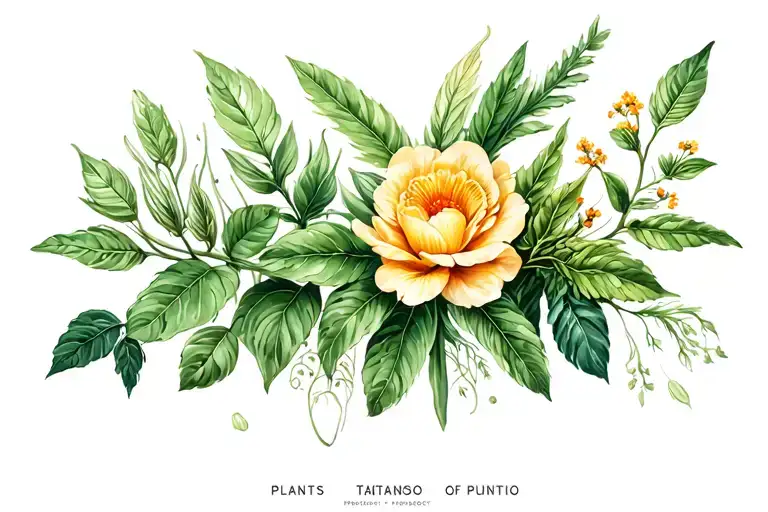 life cycle of plants tattoo design idea
