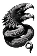 eagle snake tattoo design idea