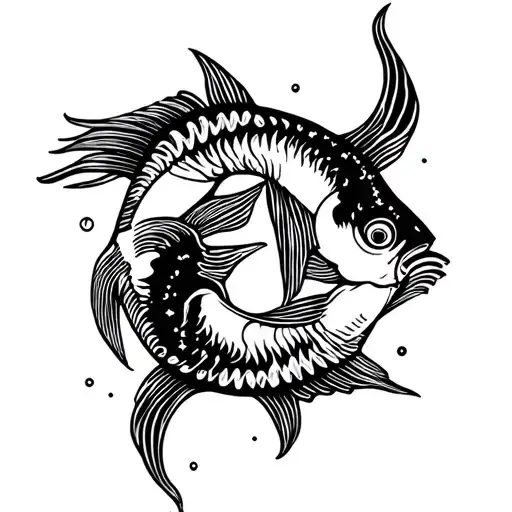 Pisces Aquarius and Virgo  tattoo design idea