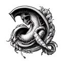 C Section tattoo design idea