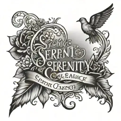 Serenity Prayer tattoo design idea