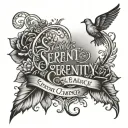 Serenity Prayer tattoo design idea