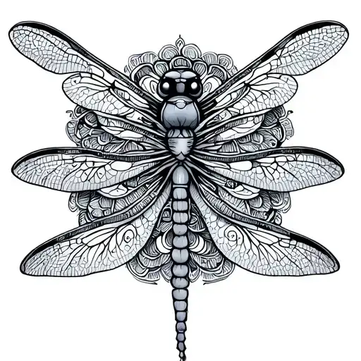 Dragonfly Mandala tattoo design idea