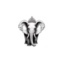 angel elephant tattoo design idea