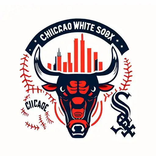 the chicago white sox logo in the middle the chicago bulls logo on the right the chicago bears logo on the left  tattoo design idea
