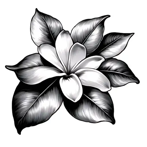 frangipani flower tattoo design idea
