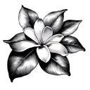 frangipani flower tattoo design idea
