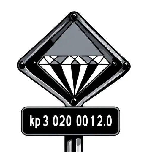 highway sign with diamond and coordinates tattoo design idea