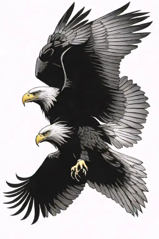 eagle soaring tattoo design idea