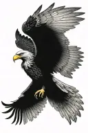 eagle soaring tattoo design idea