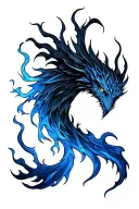 Fénix Blue Fire tattoo design idea