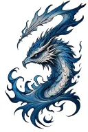 Fénix Blue Fire tattoo design idea