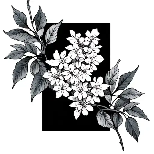 Wattle tattoo design idea