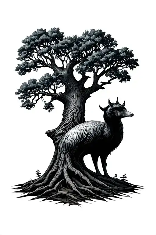 treaty oak revival tattoo design idea