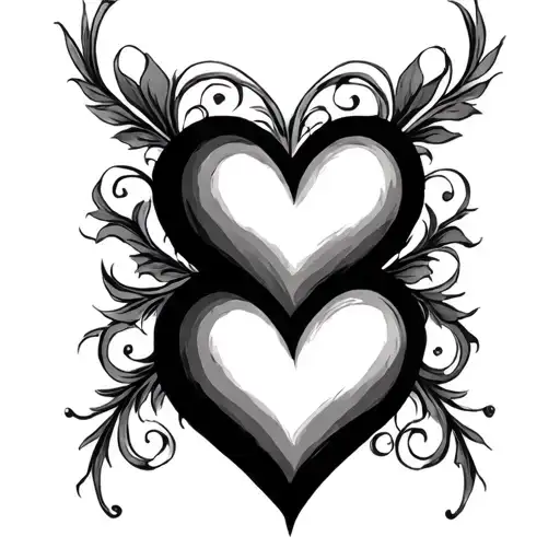 3 hearts memorial tattoo for brother sister bond tattoo design idea