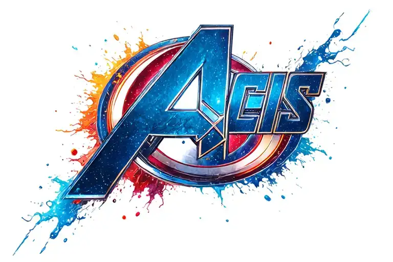avengers logo tattoo design idea