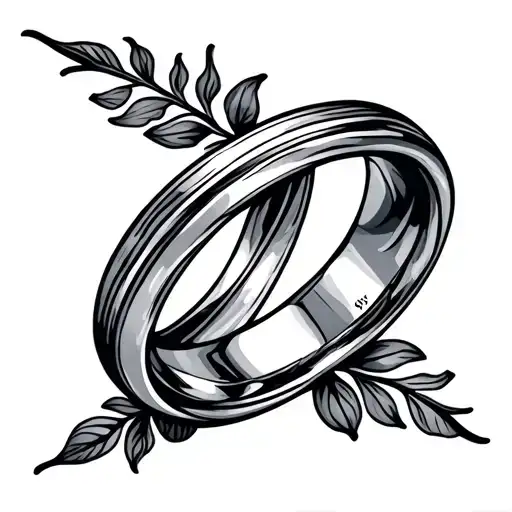 wedding ring finger tattoo design idea