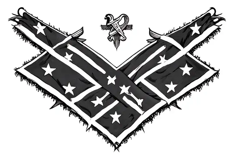 confederate flag simple tattoo tattoo design idea