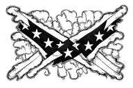 confederate flag simple tattoo tattoo design idea