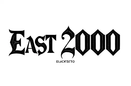 "East 2000" tattoo design idea
