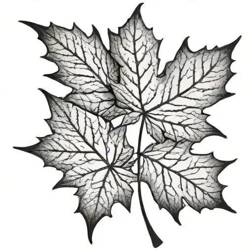 maple leaf canada tattoo design idea