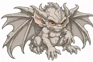 cute baby gargoyle tattoo design idea
