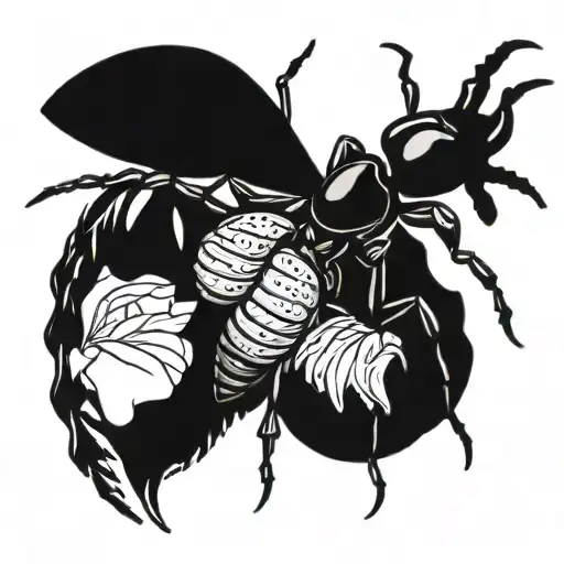 small tattoo design as an ant keeper and enthusiast tattoo design idea