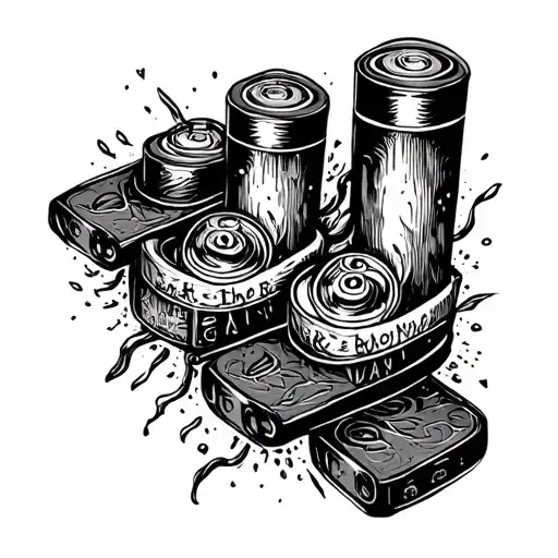 battery bar tattoo design idea