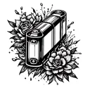 battery bar tattoo design idea